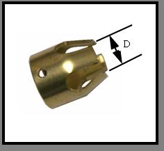 Closed Ferrule Grip (1" Long) Brass